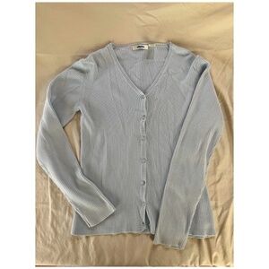 Old Navy Light Blue Ribbed Knit Cardigan Size M
